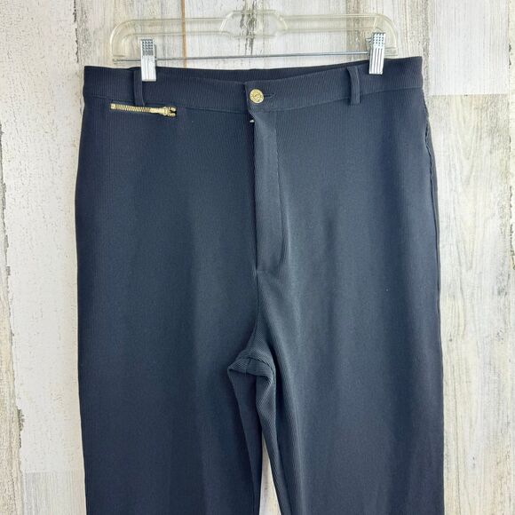 St. John Sport by Marie gray Pants Womens Size 12 Black High Rise Straight - Picture 5 of 9